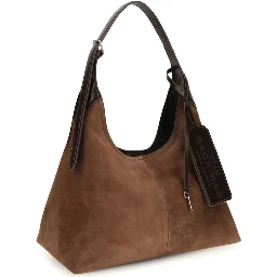 Brown Suede Leather Shoulder Bag