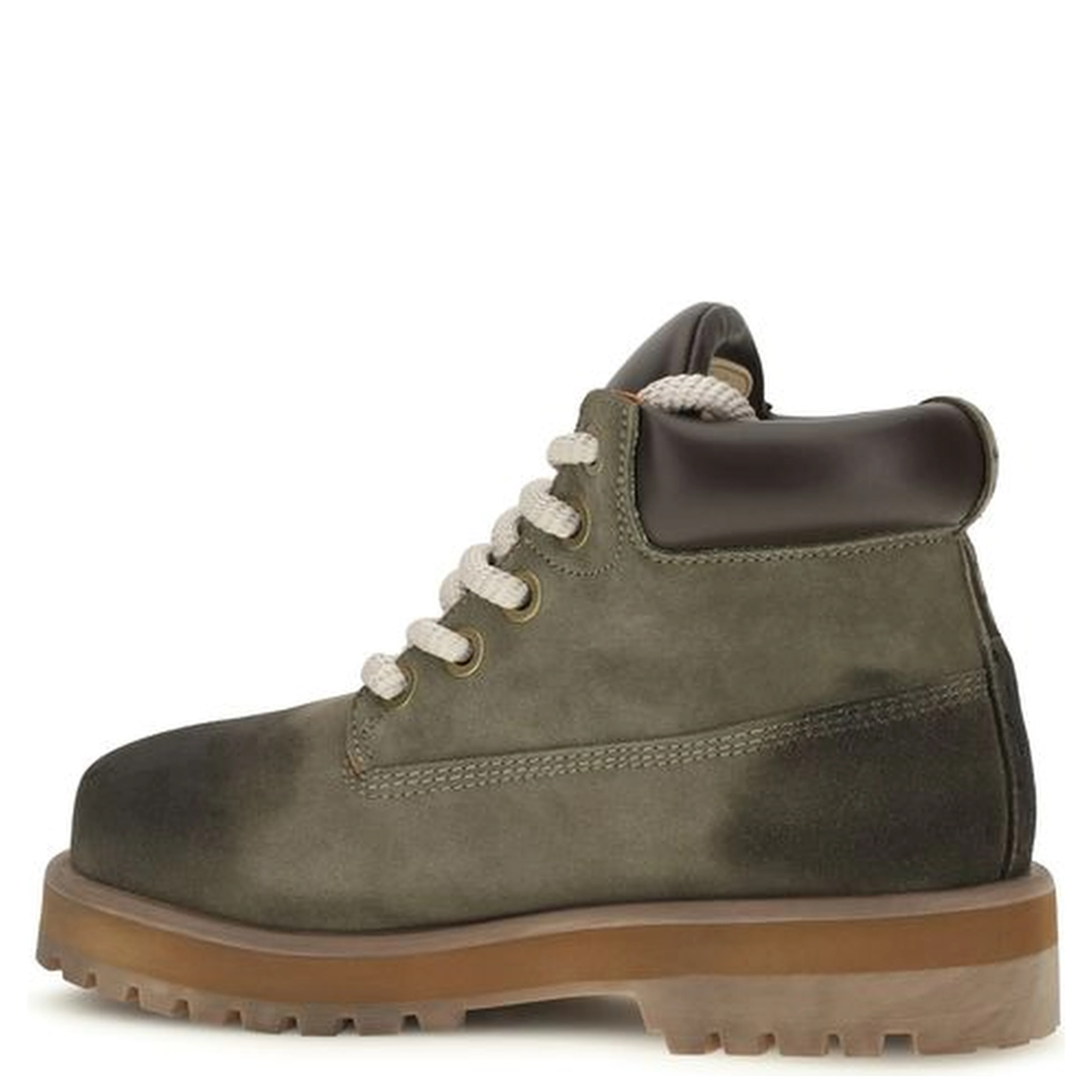 Bicolor Calf Leather Bos Taurus Lace-Up Boots