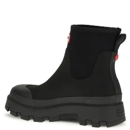Black Rubber Chelsea Boots
