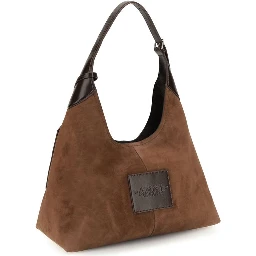 Brown Suede Leather Shoulder Bag