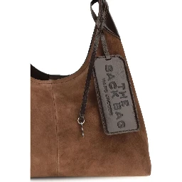 Brown Suede Leather Shoulder Bag
