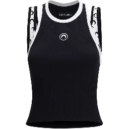 Black Organic Cotton Sleeveles T-Shirt