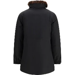Black Cotton Full-Length Jacket