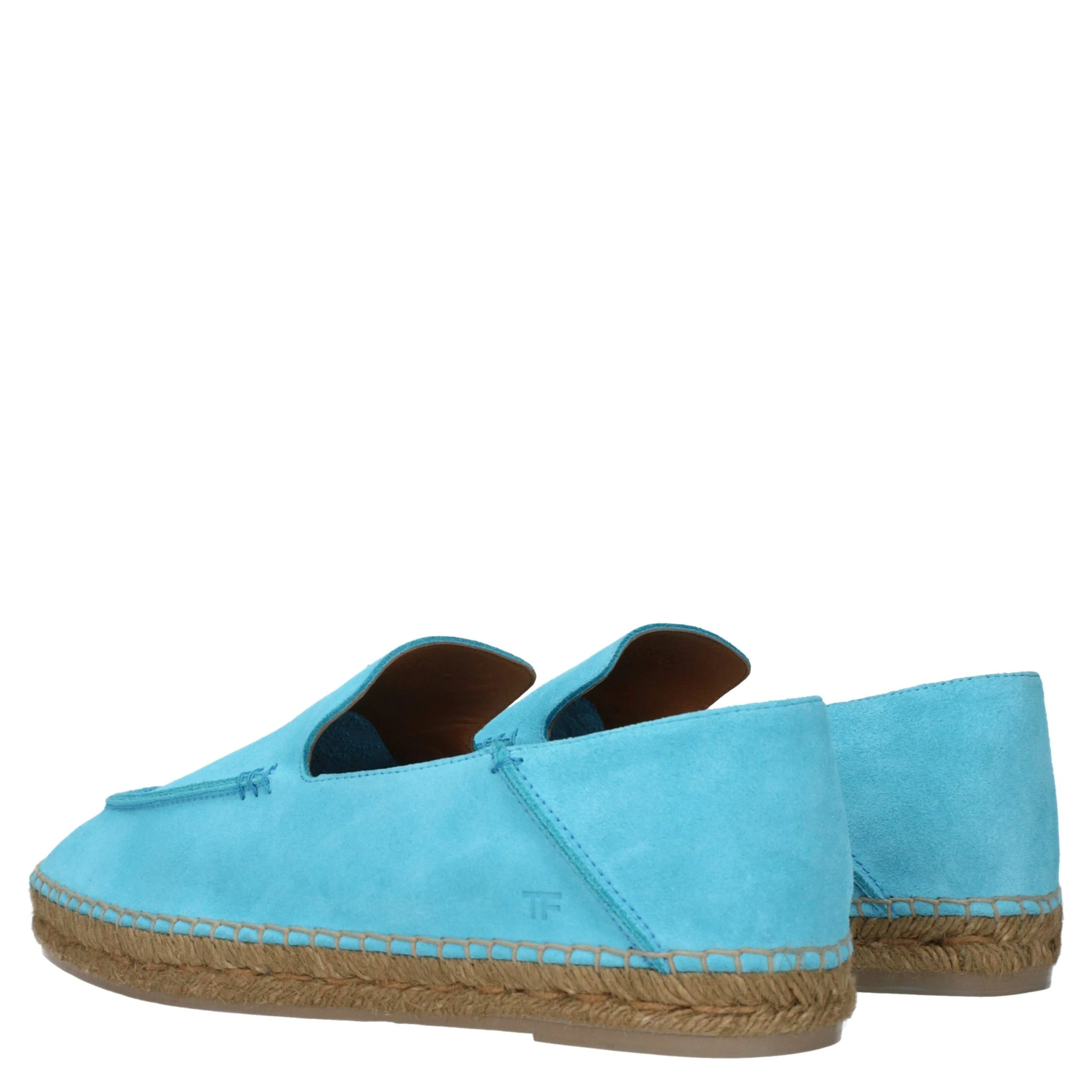 Blue Leather Espadrilles