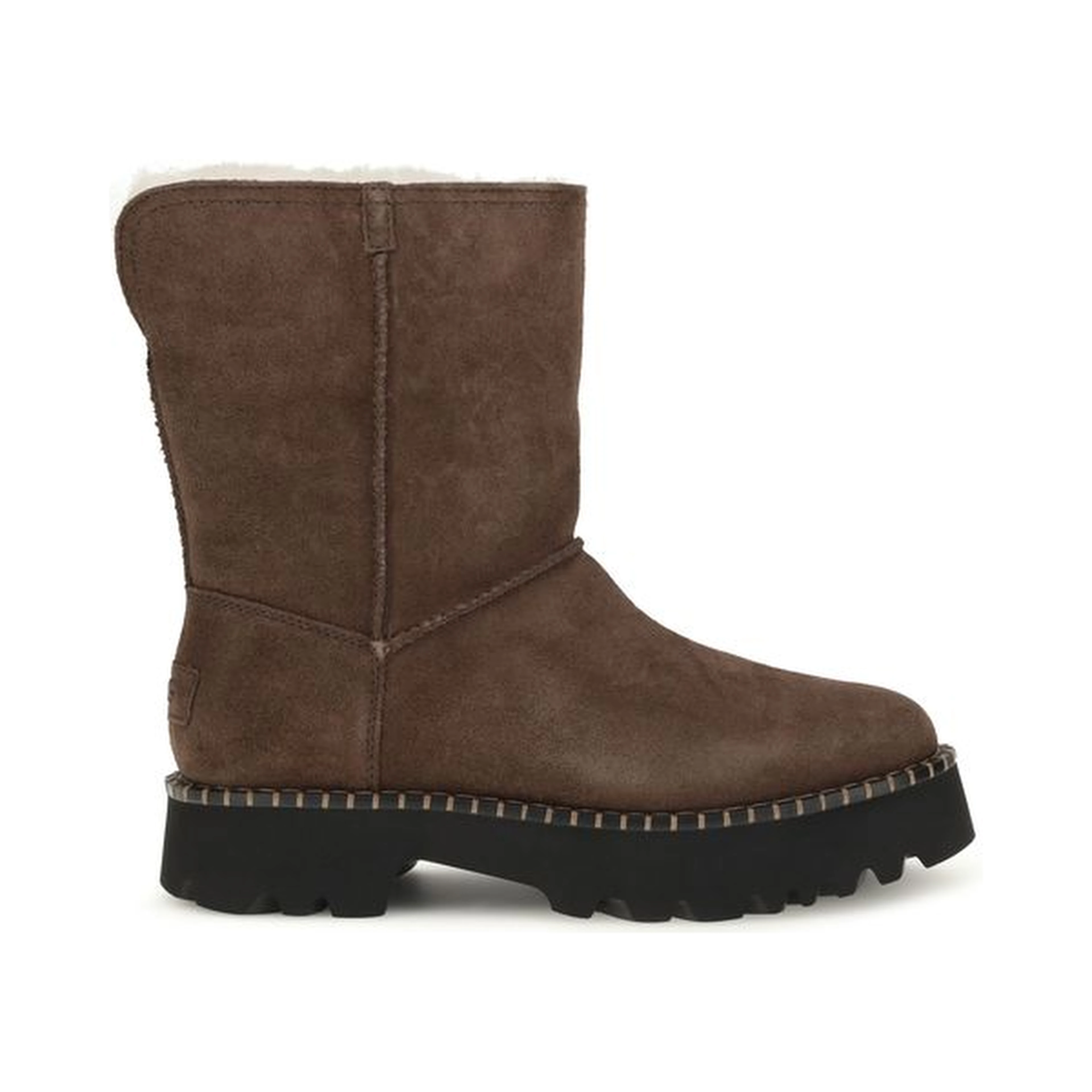 Brown Suede Leather Flat Boots