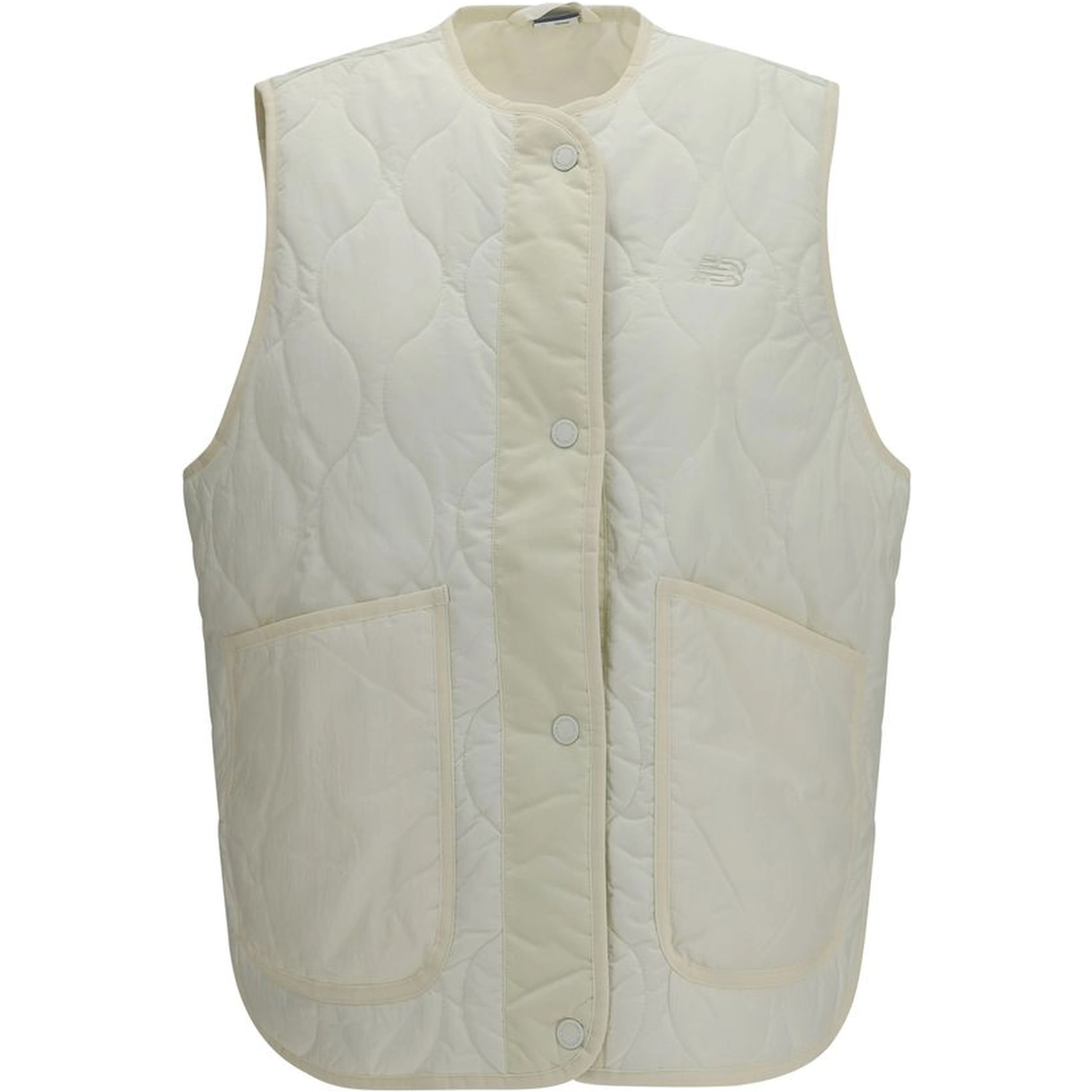 White Polyamide Sleeveless Jacket