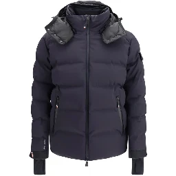Blue Polyamide Full-Length Jacket