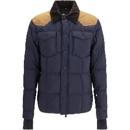 Blue Polyamide Full-Length Jacket