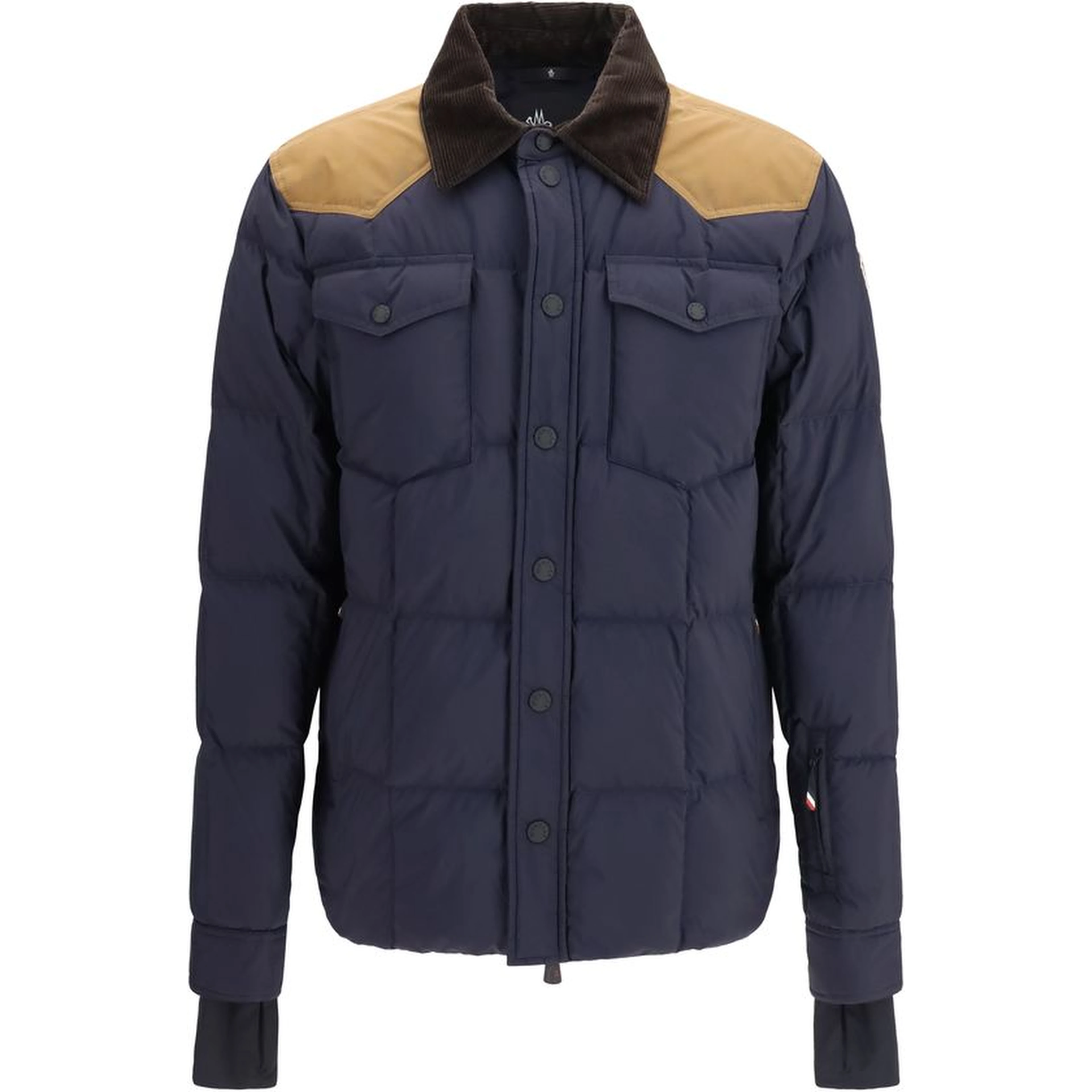 Blue Polyamide Full-Length Jacket