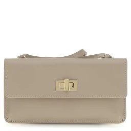 Beige Calf Leather Bos Taurus Wallet