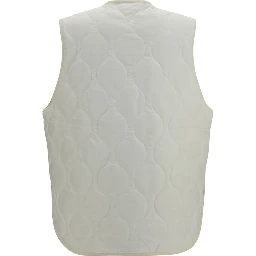 White Polyamide Sleeveless Jacket
