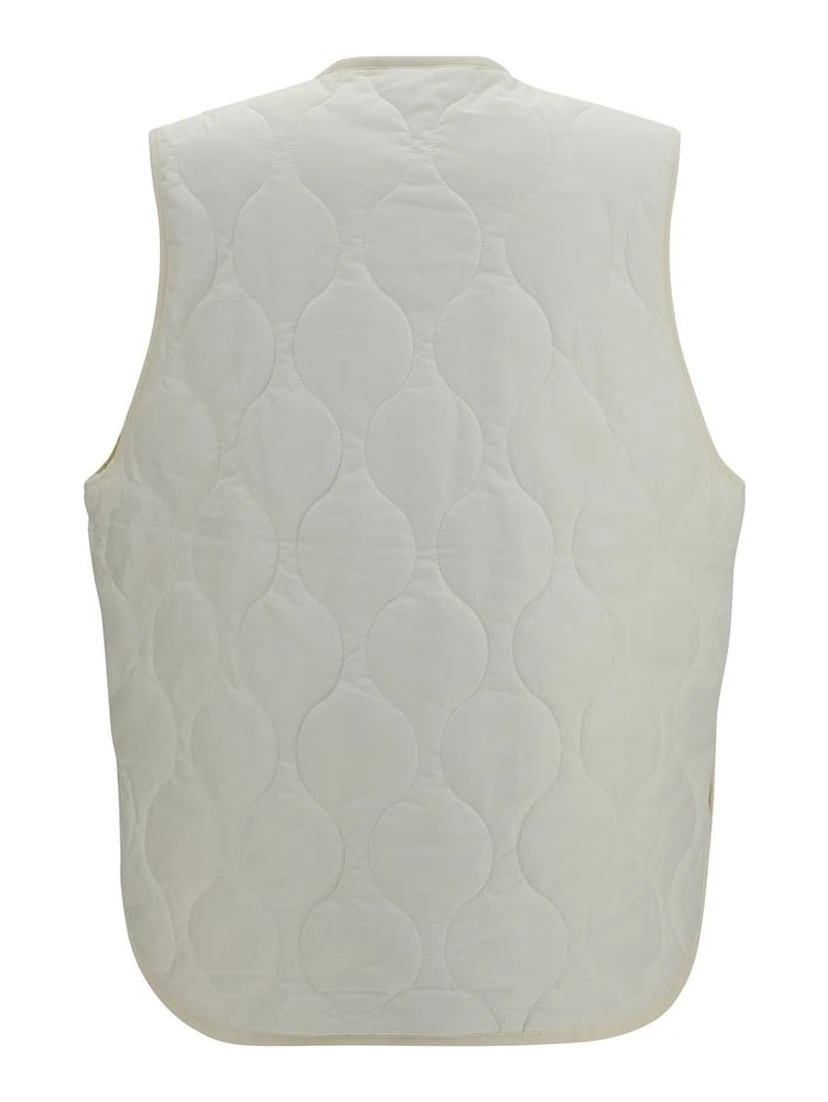 White Polyamide Sleeveless Jacket