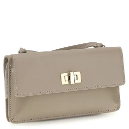 Beige Calf Leather Bos Taurus Wallet