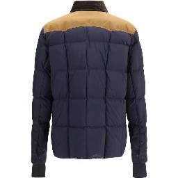 Blue Polyamide Full-Length Jacket