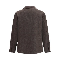 Brown Wool Oves Aries Full-Length Jacket
