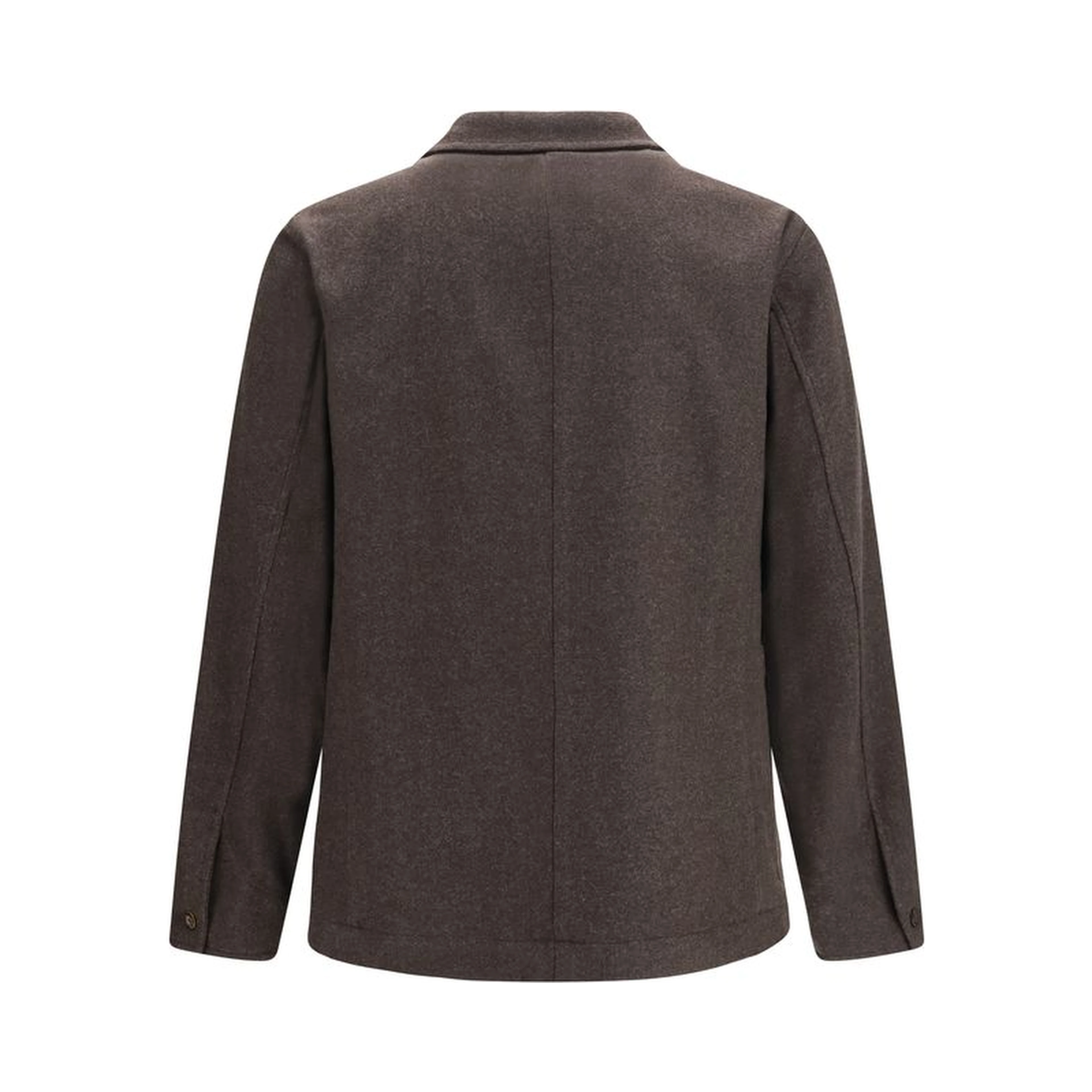 Brown Wool Oves Aries Full-Length Jacket