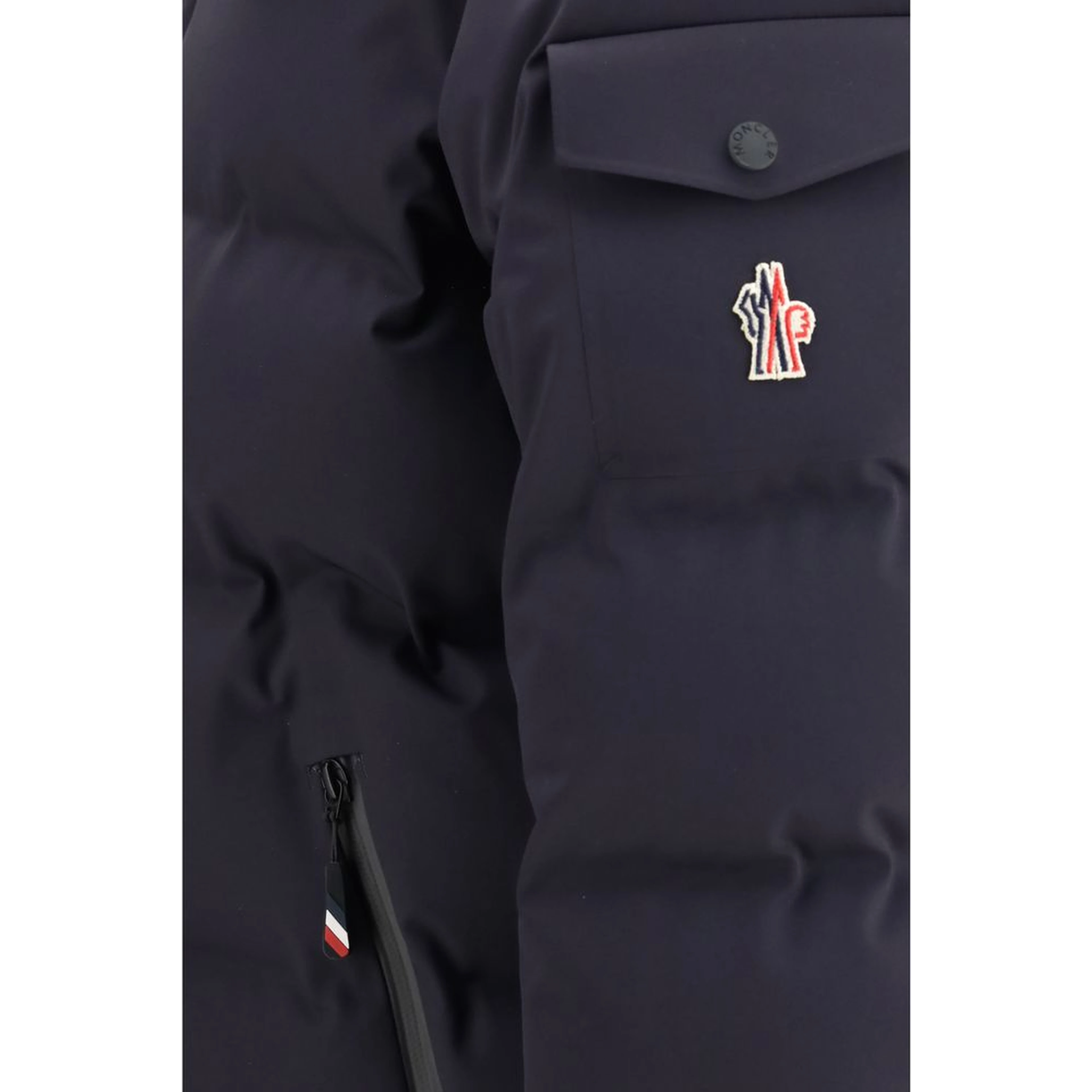 Blue Polyamide Full-Length Jacket