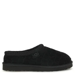 Black Suede Leather Mules