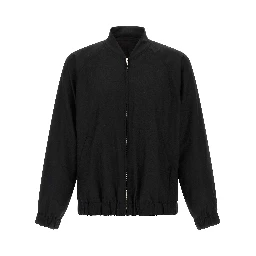 Black Wool Bomber