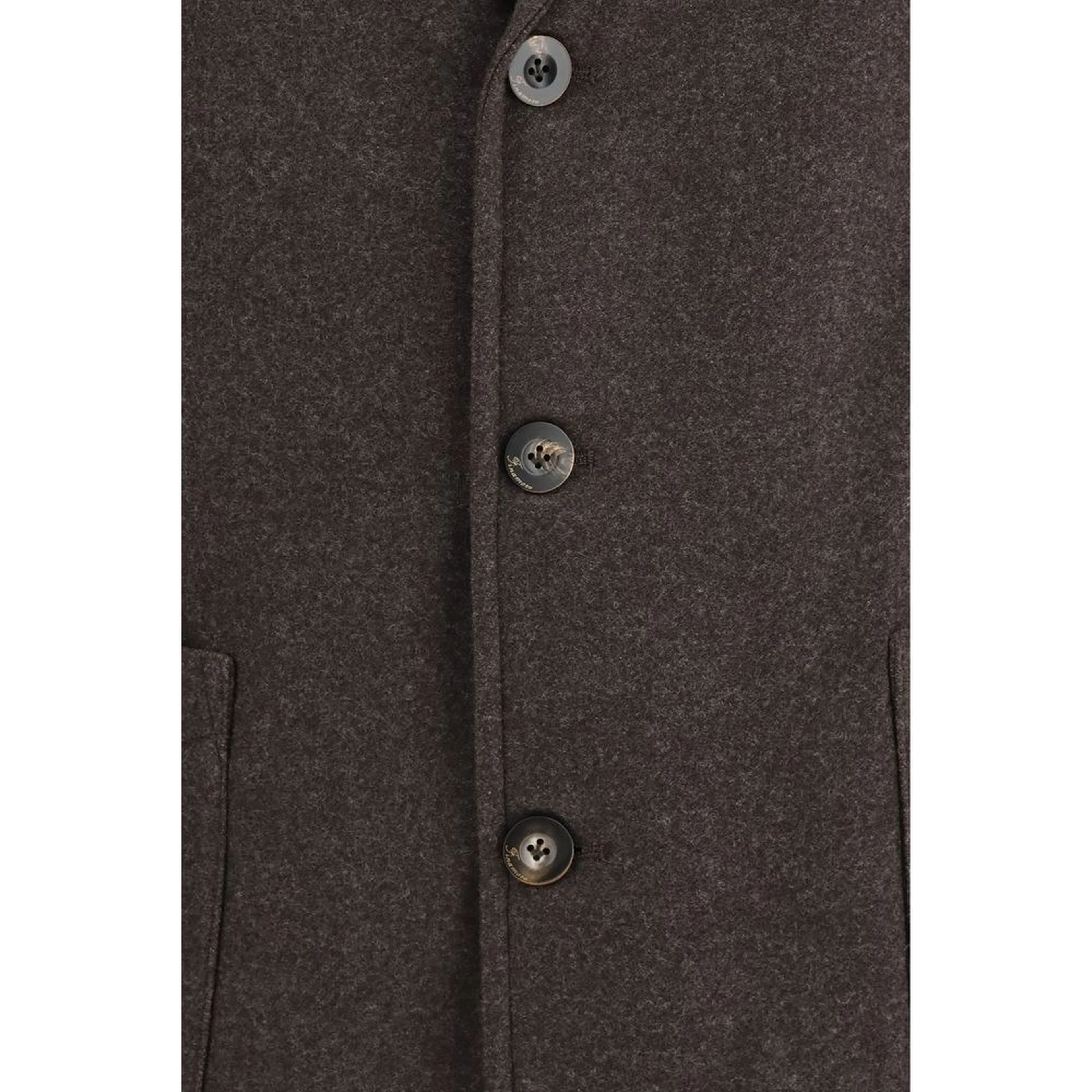Brown Wool Oves Aries Full-Length Jacket