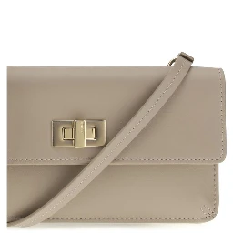 Beige Calf Leather Bos Taurus Wallet