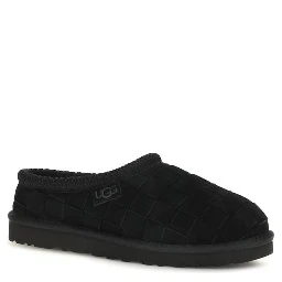 Black Suede Leather Mules