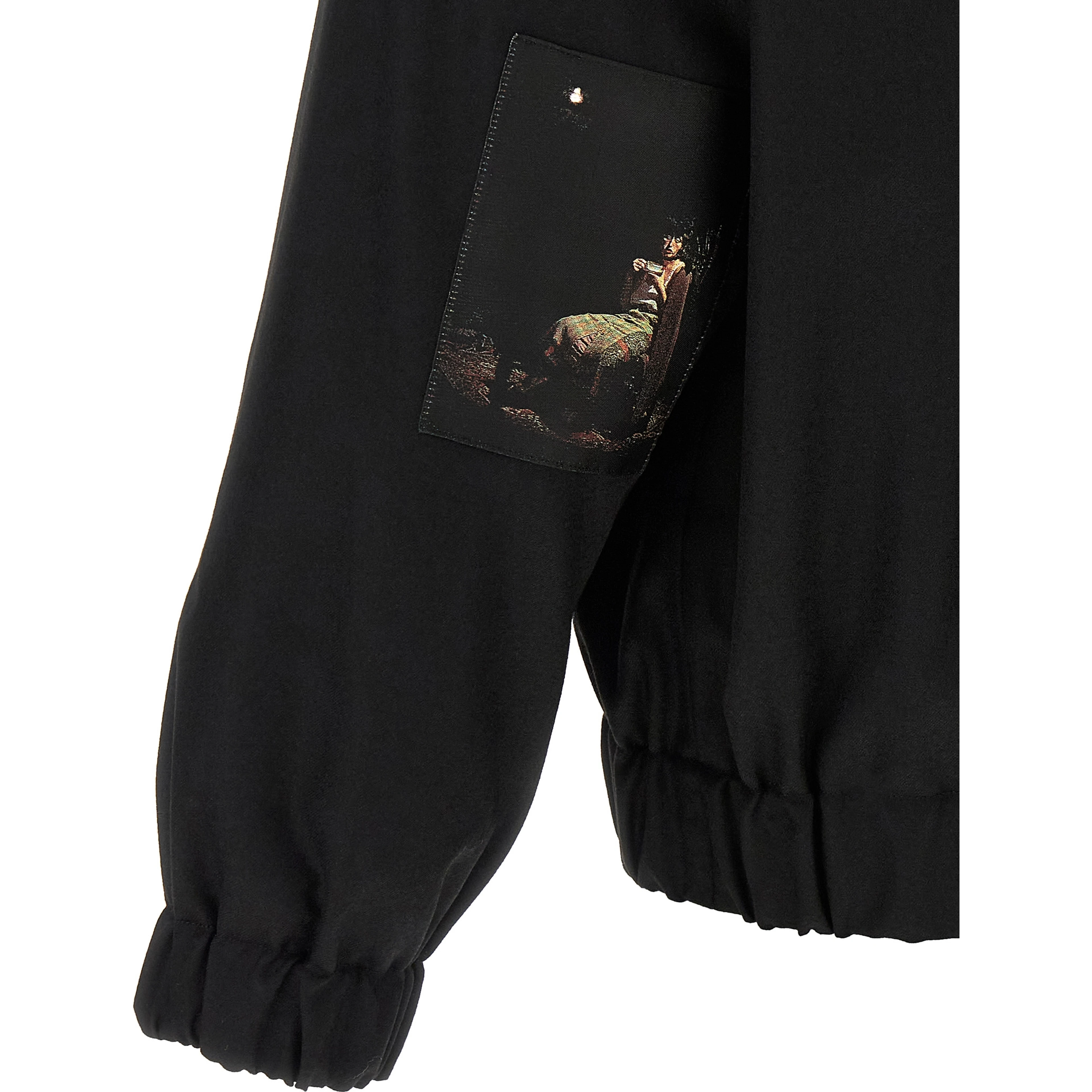 Black Wool Bomber