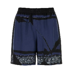 SHORTSSILKTWILLPRINTMEDUSACLUB