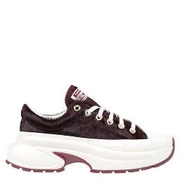 Bordeaux Leather Chunky Sneakers