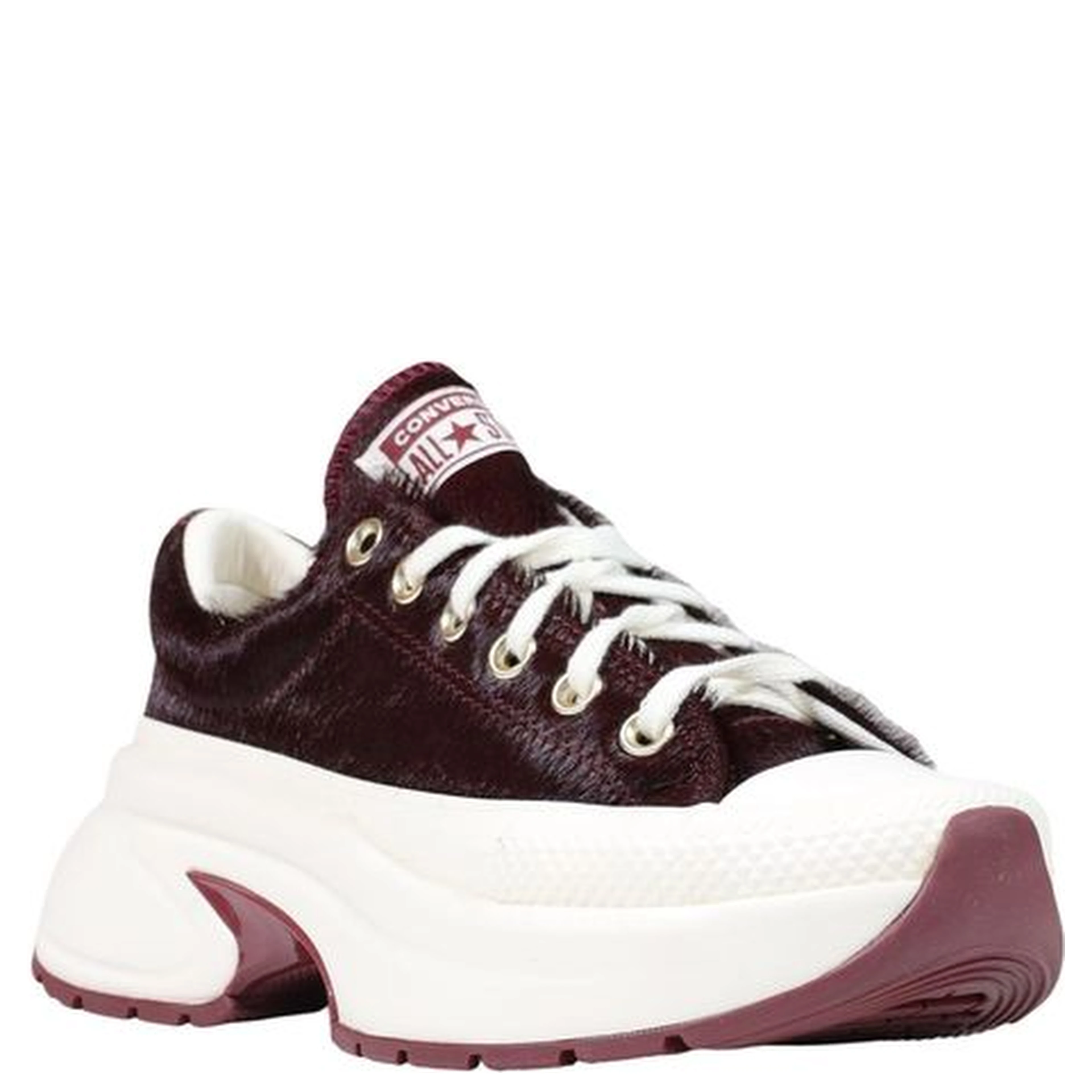 Bordeaux Leather Chunky Sneakers