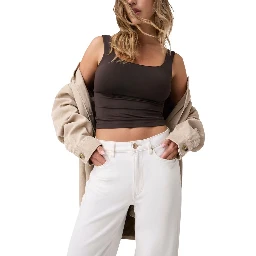 White Cotton Casual Pants