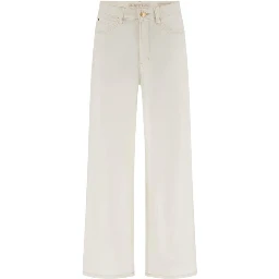 White Cotton Casual Pants