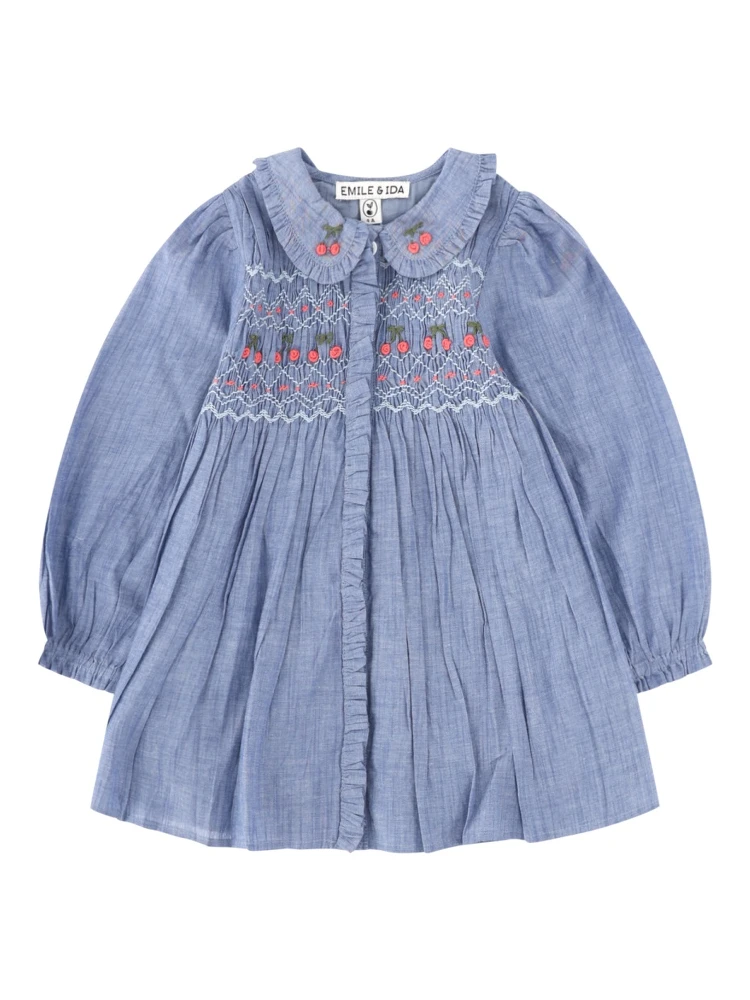 robe smockee chambray