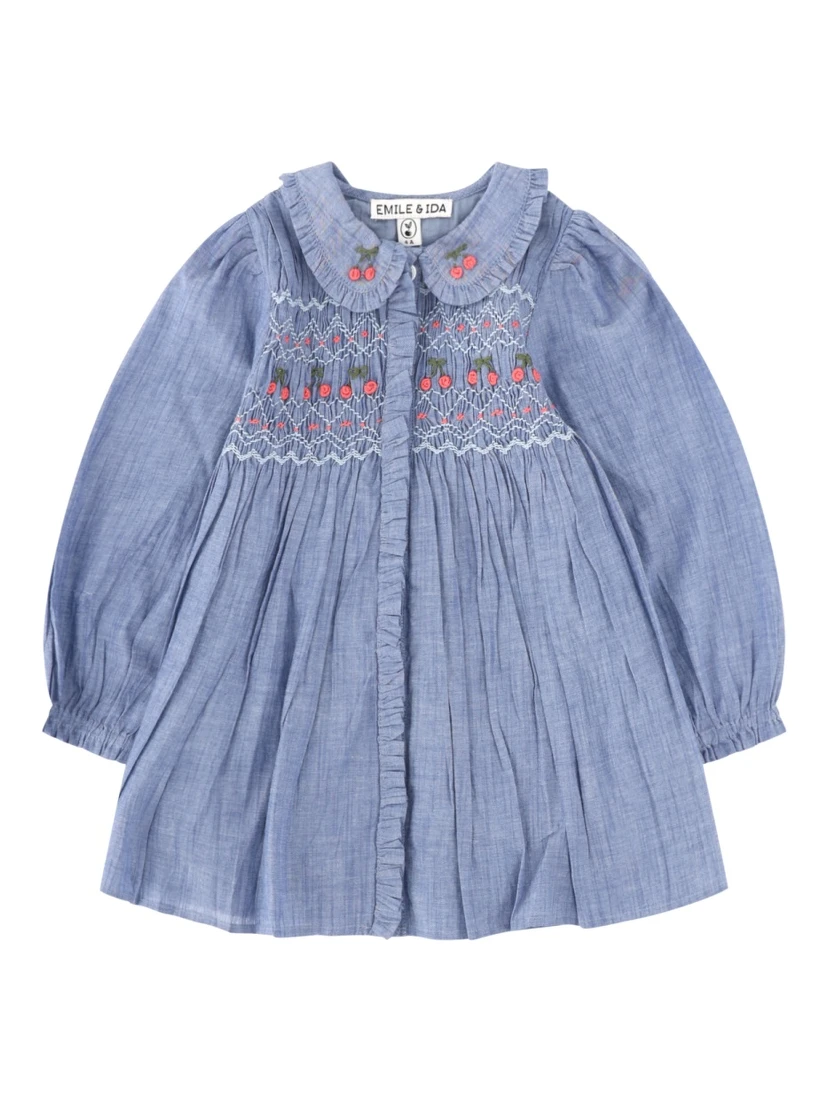 robe smockee chambray