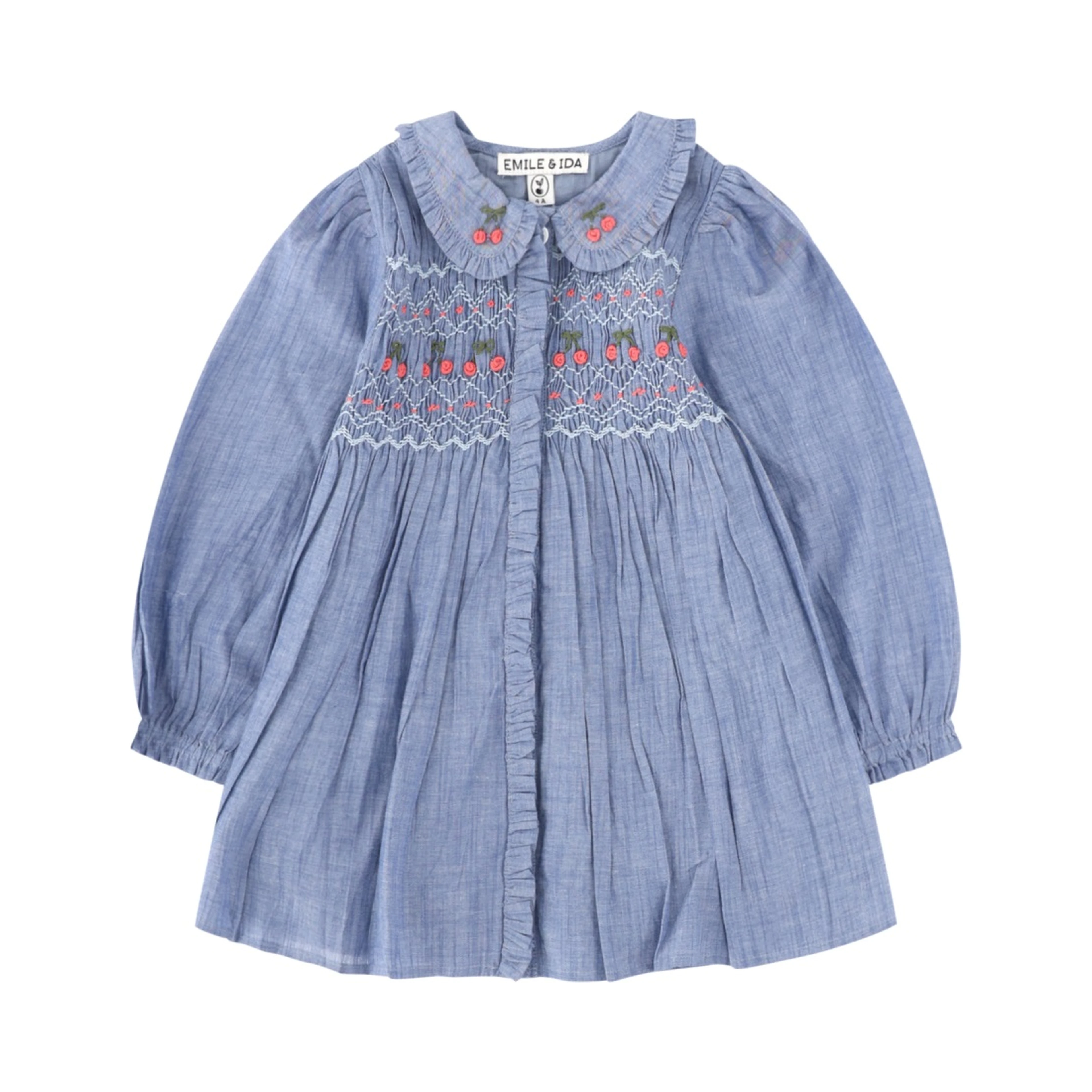 robe smockee chambray
