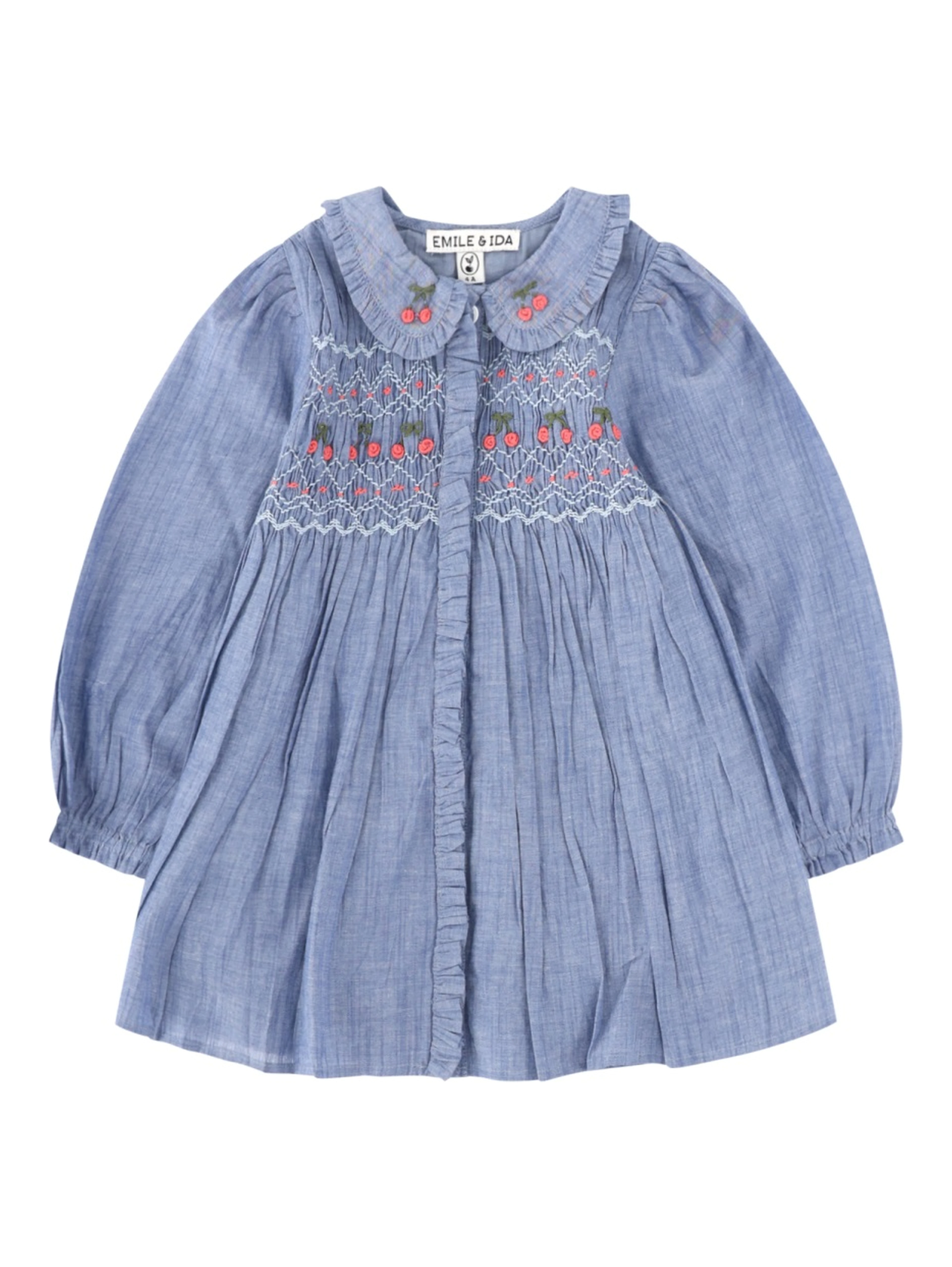 robe smockee chambray
