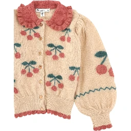 cardigan intarsia cerises