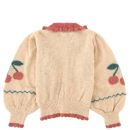 cardigan intarsia cerises