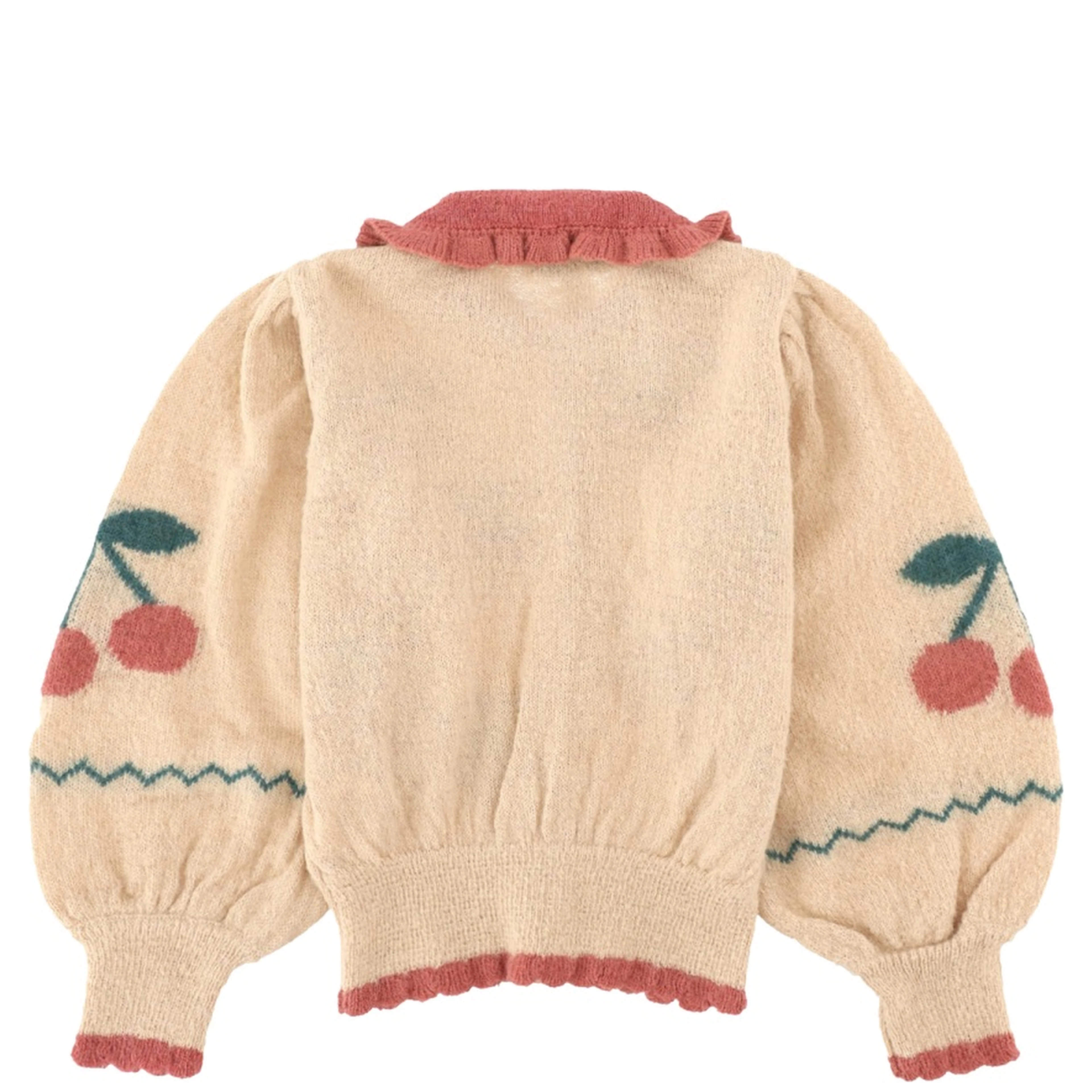 cardigan intarsia cerises