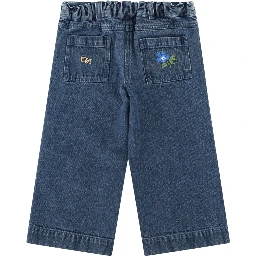 pantalon denim brode