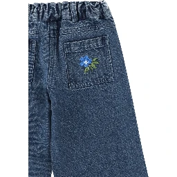 pantalon denim brode