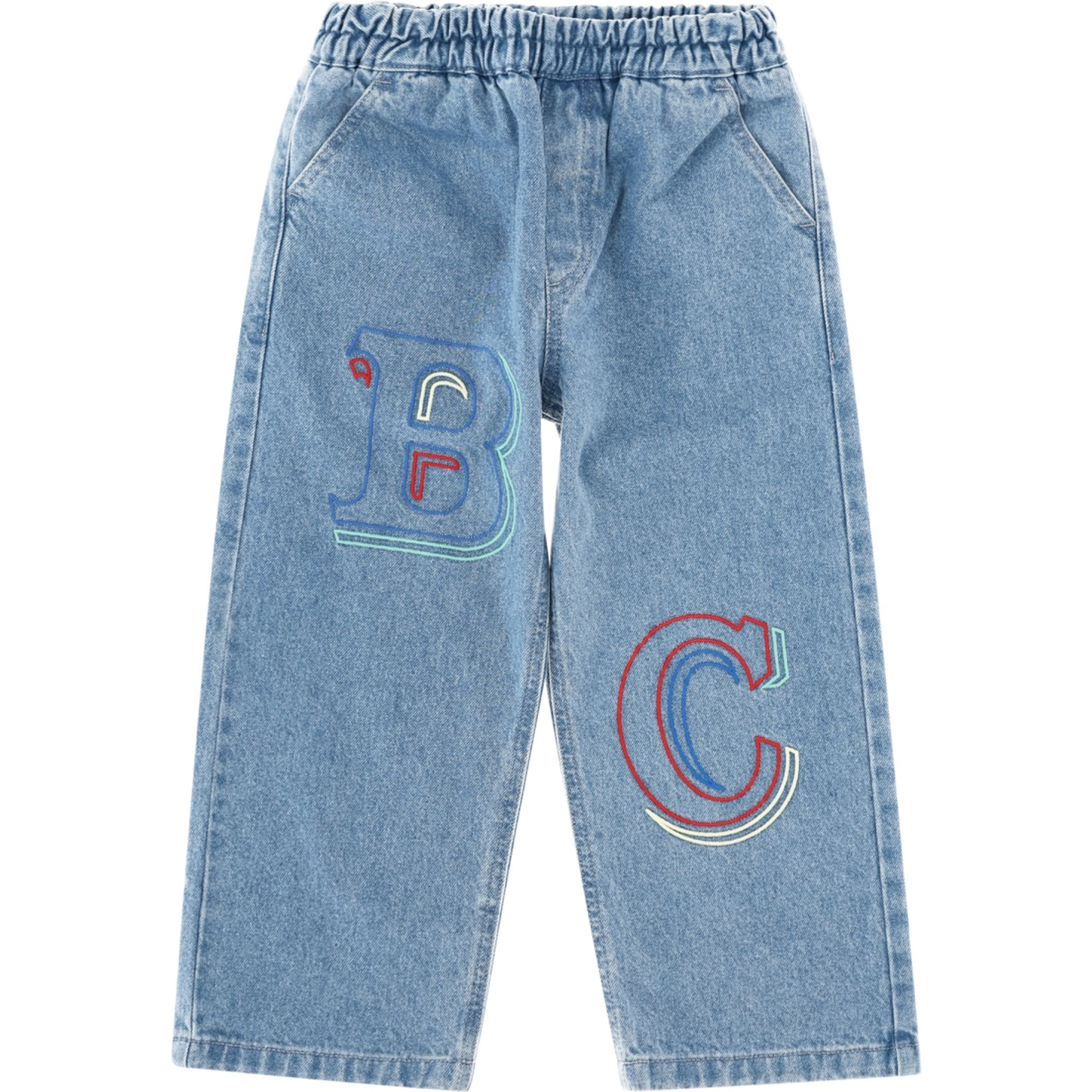 bobo choses embossed denim pants