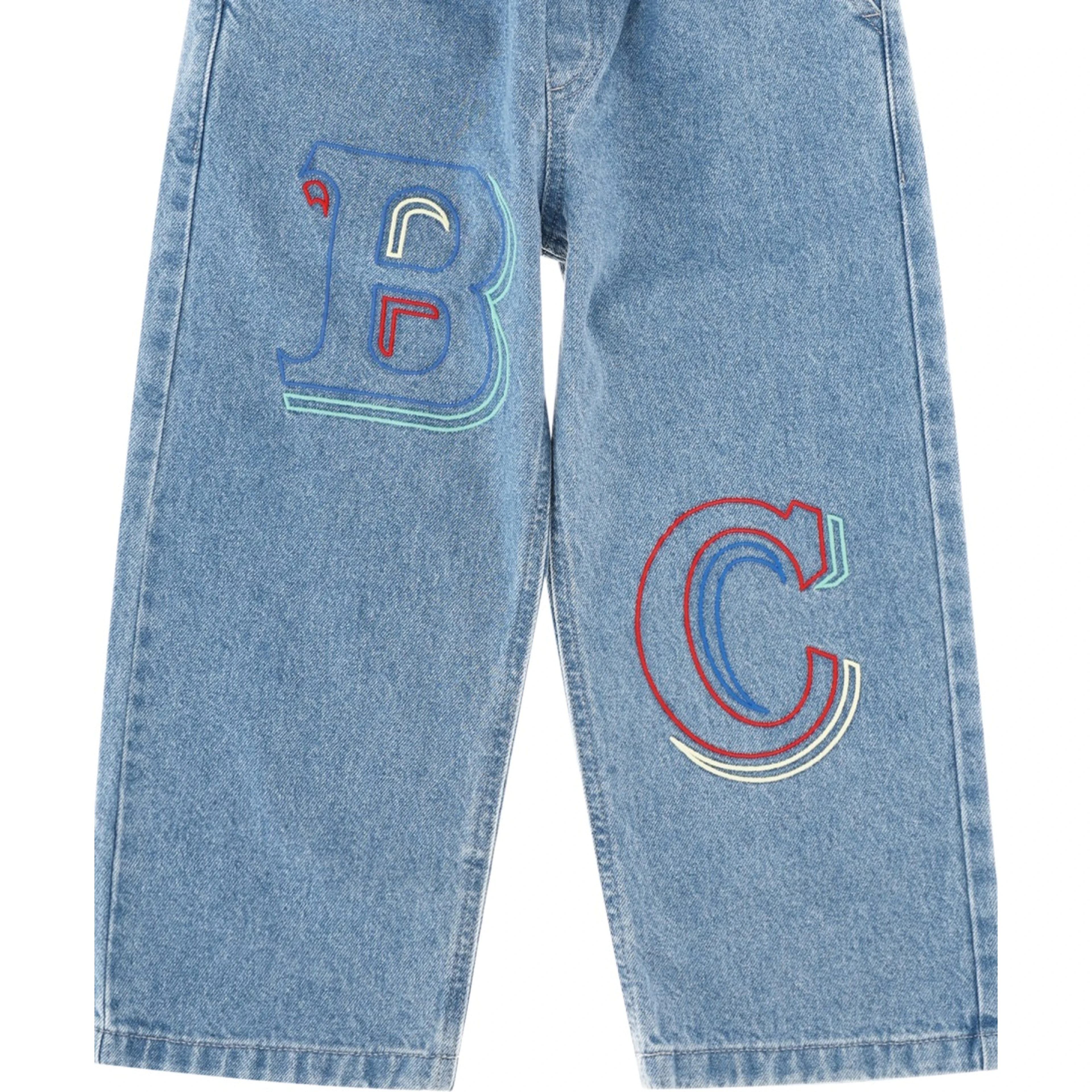 bobo choses embossed denim pants