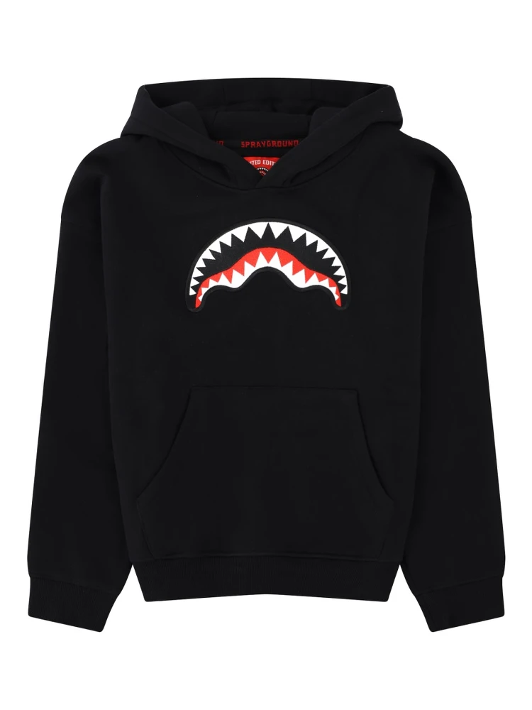 shark over hoodie black