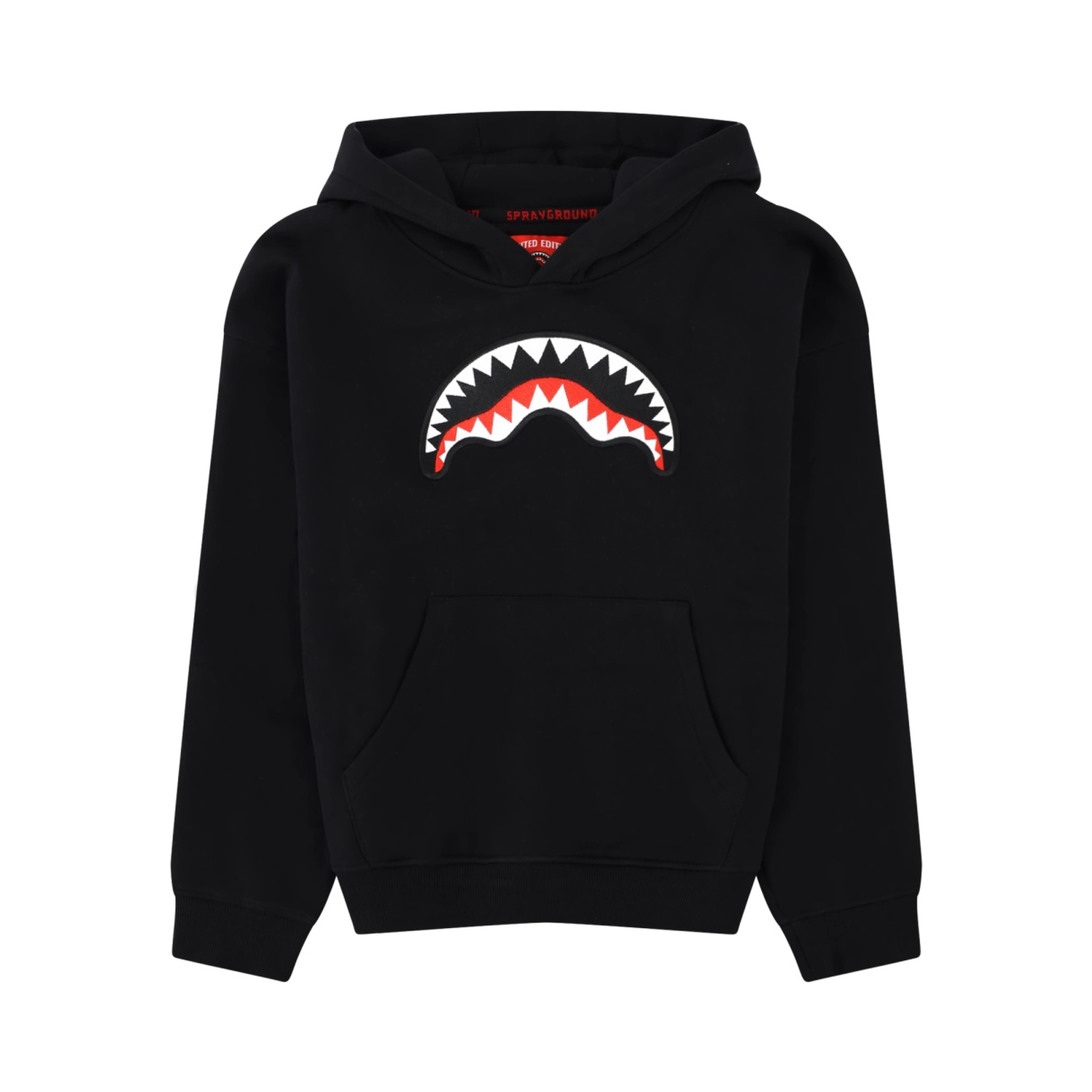 shark over hoodie black