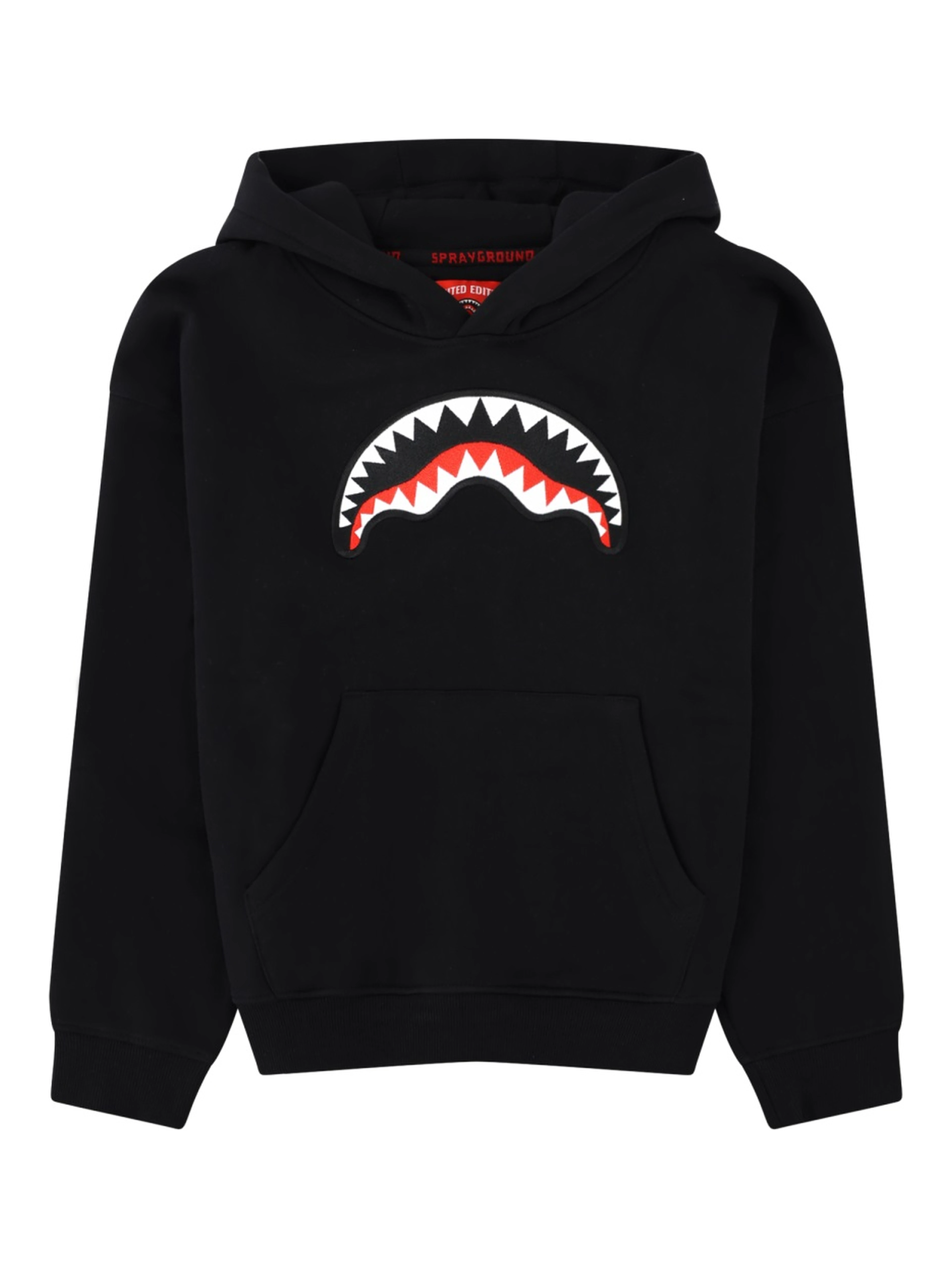 shark over hoodie black