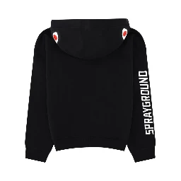 shark over hoodie black