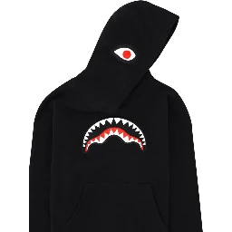 shark over hoodie black