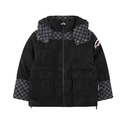 sg checkered padded jacket
black
