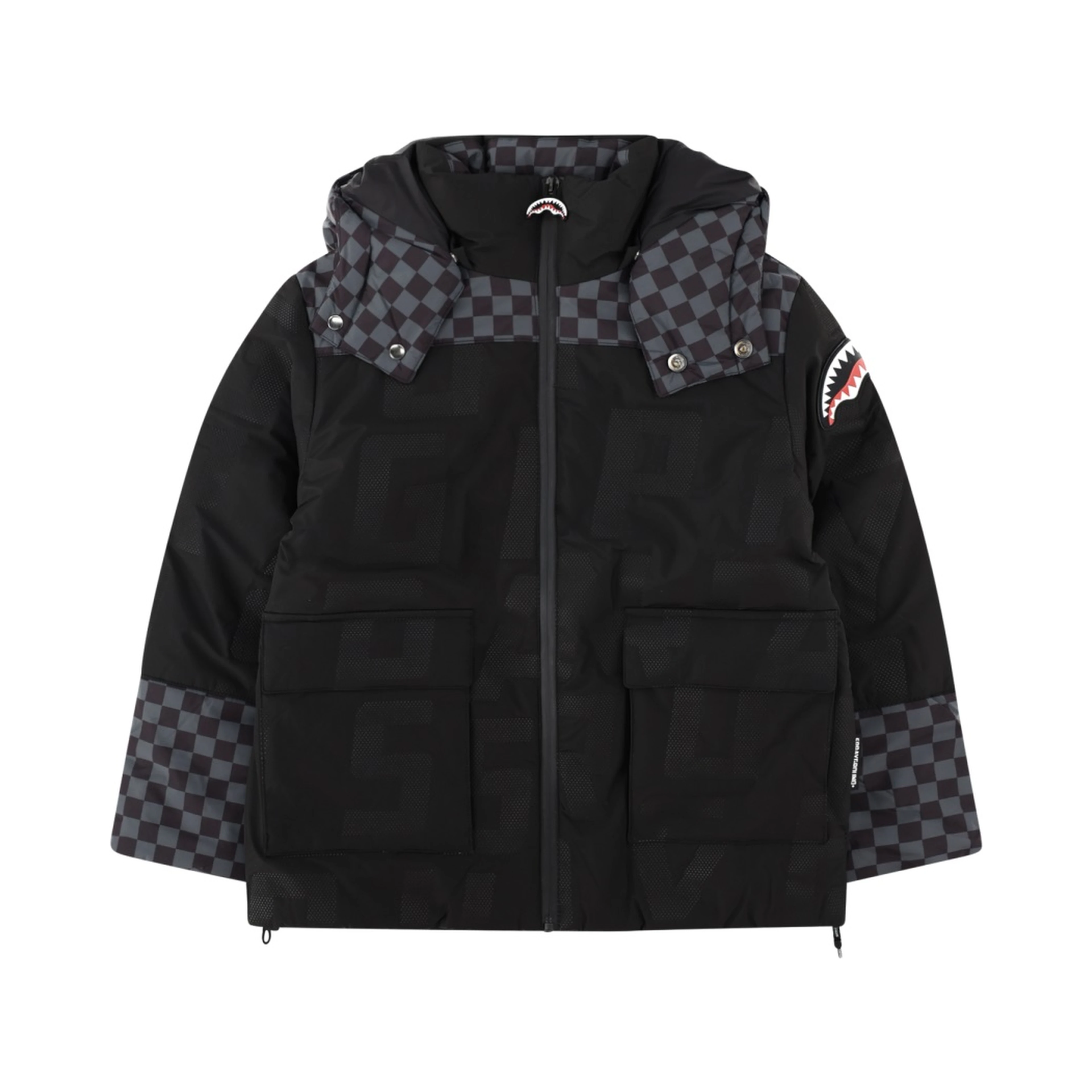sg checkered padded jacket
black